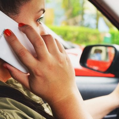 Distracted driving on cellphone