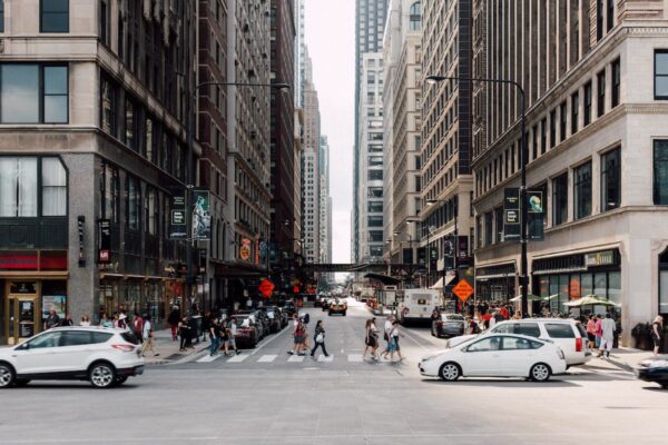 Pedestrian accidents when crossing road or parking lot