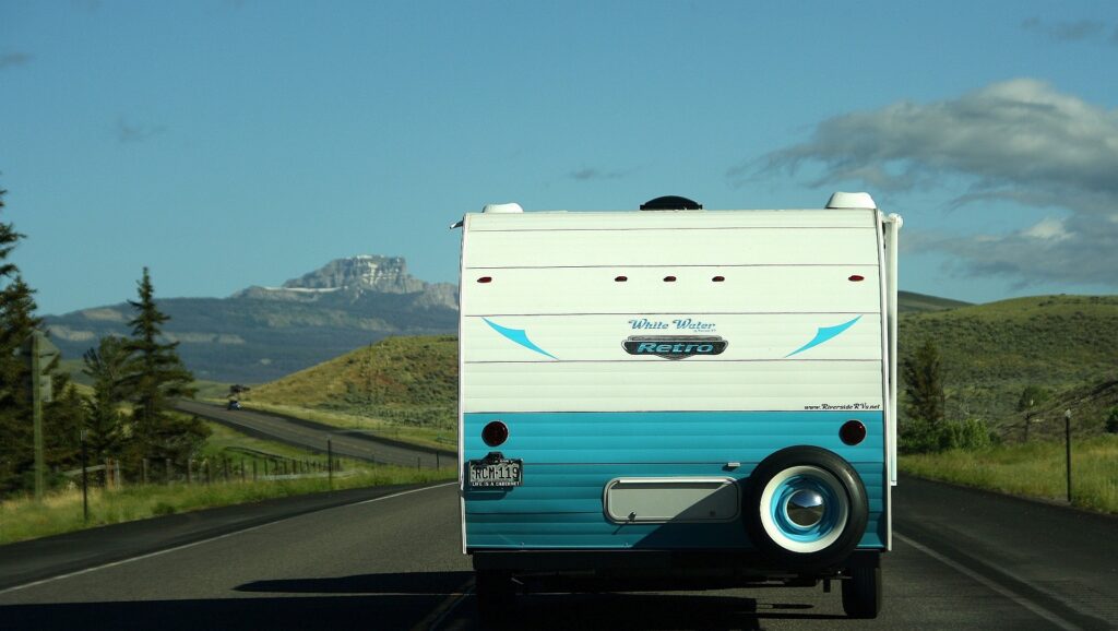 View of a camper driving down the road - Saladino & Schaaf, Kentucky accident attorneys