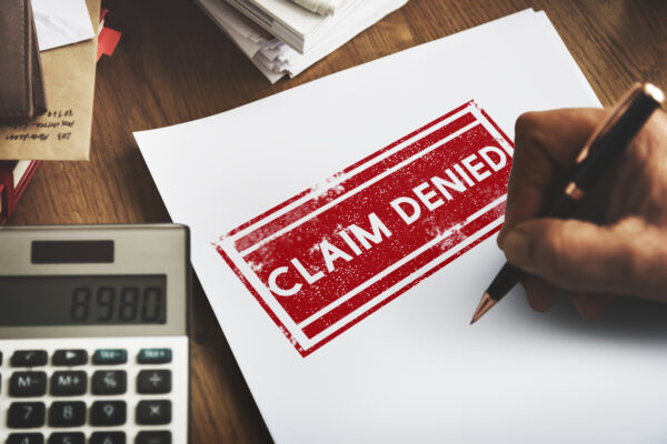 Claim denied paperwork from a car accident insurance denial - Saladino & Schaaf, car accident lawyers