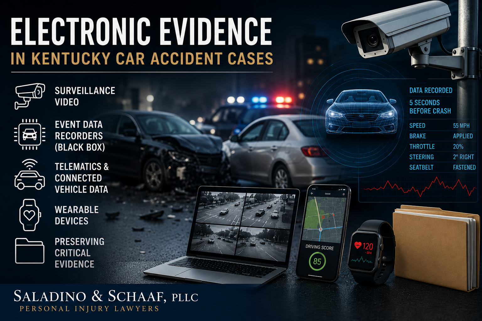 How Electronic Evidence Strengthens Kentucky Car Accident Cases